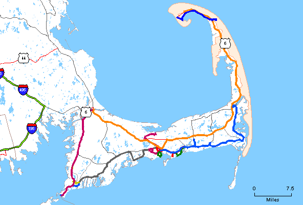 a map of the Cape Cod Regional Transit Authority bus system